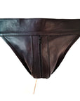 Rouge Garments Leather Jocks with Stripe and Zip
