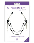 Sincerely Black Jeweled Nipple Clips