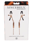 Sportsheet Sincerely Amber Beaded Nipple Clamps