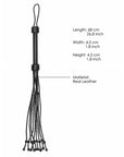 Short Leather Braided Flogger - Black