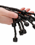 Short Leather Braided Flogger - Black
