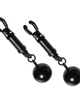 Black Bomber Nipple Clamps With Ball Weights