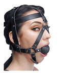Leather Head Harness with Ball Gag
