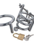 Deluxe Cleaver Urethral Spreader CBT Chastity Cage