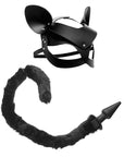 Black Cat Tail Anal Plug & Mask Set