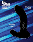 10X P-MASSAGE Prostate Stimulator with Stroking Bead