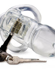 Clear Captor Chastity Cage with Keys