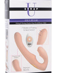 15X U-Pulse Silicone Pulsating and Vibrating Strapless Strap-on with Remote