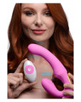 15X U-Pulse Silicone Pulsating and Vibrating Strapless Strap-on with Remote