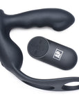 7X P-Strap Milking and Vibrating Prostate Stimulator with Cock and Ball Harness