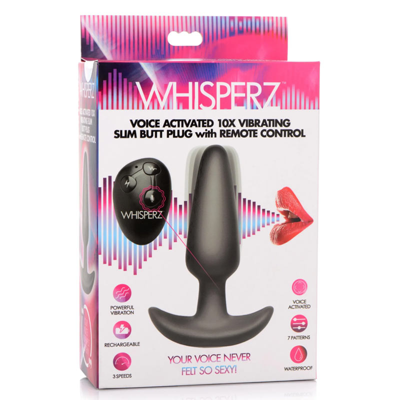 Shop Voice Activated 10X Slim Butt Plug With Remote Control - Love Shop Shop Voice Activated 10X Slim Butt Plug With Remote Control - Love Shop