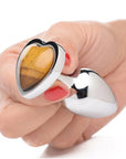 Gemstones Tiger Eye Heart Anal Plug