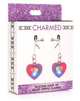 Silicone Light Up Heart Nipple Clamps