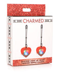 Silicone Light Up Heart Tweezer Nipple Clamps