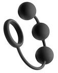 Silicone Cock Ring with 3 Weighted Balls
