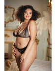 Allure Lace Peek-A-Boo Bralette And Ouverte Panty Set