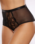 Allure Dare Me High Waisted Mesh & Lace Pearl Thong