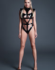 Latex-Look Vinyl Power Bodysuit Savage XXX