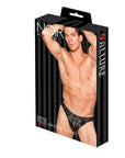 Noir Mens Faux Leather Look Thong