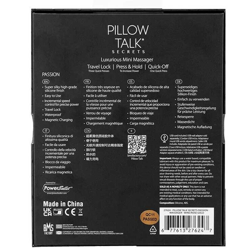 Pillow Talk Secrets Passion Massager