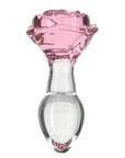 Rosy Luxurious Glass Anal Plug