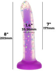 Rave Addiction 8 Inch Purple Confetti Dildo