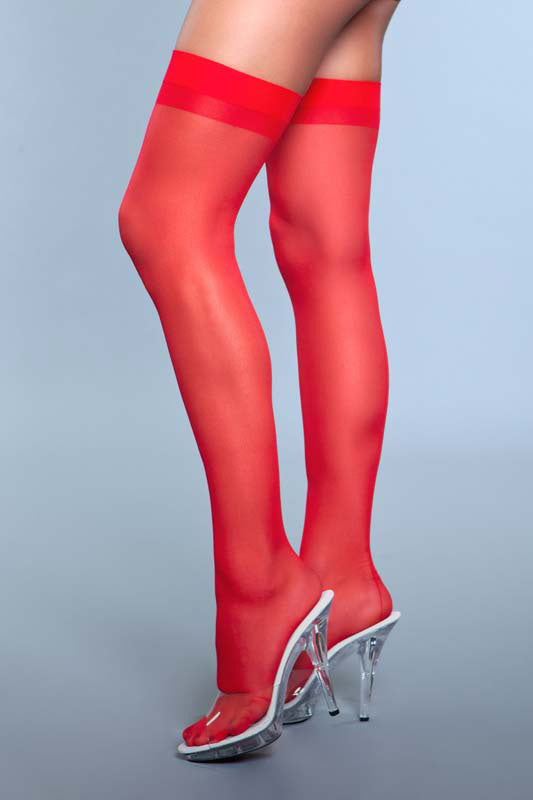 Sheer Thigh High With Back Seam
