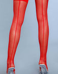 Fishnet Thigh Highs With Backseam
