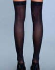 Opaque Nylon Thigh Highs