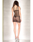 Leopard Print Mini Dress With Keyhole Front