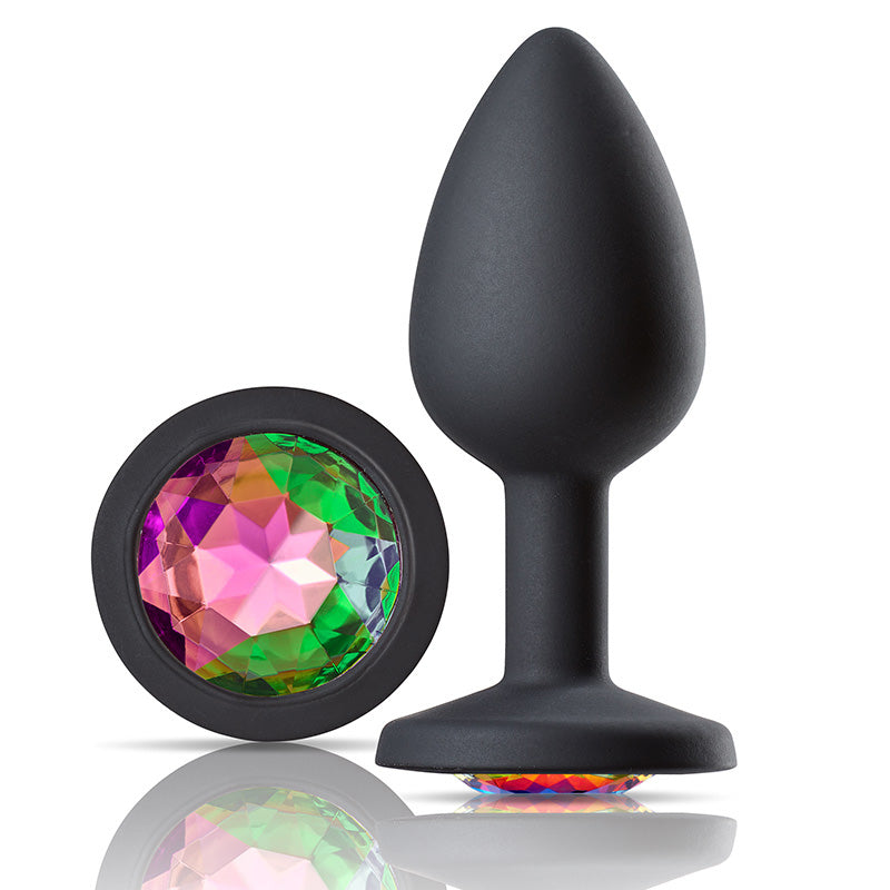 Cloud 9 Novelties Gems Black Silicone Anal Plug