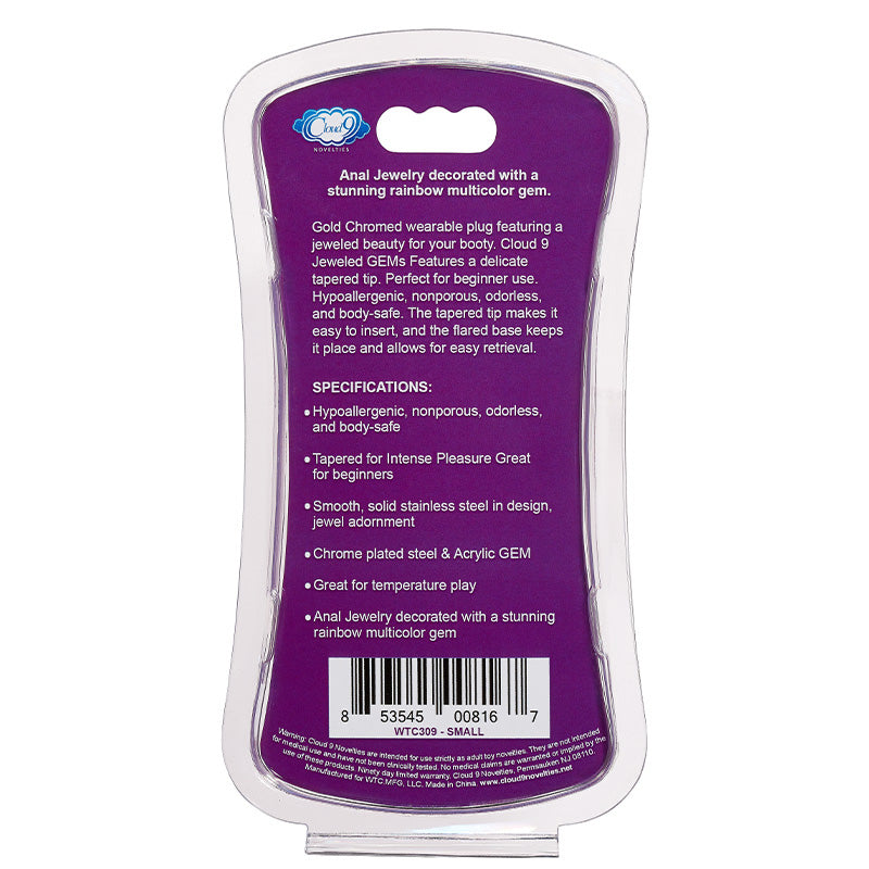 Cloud 9 Novelties Gems Gold Anal Plug