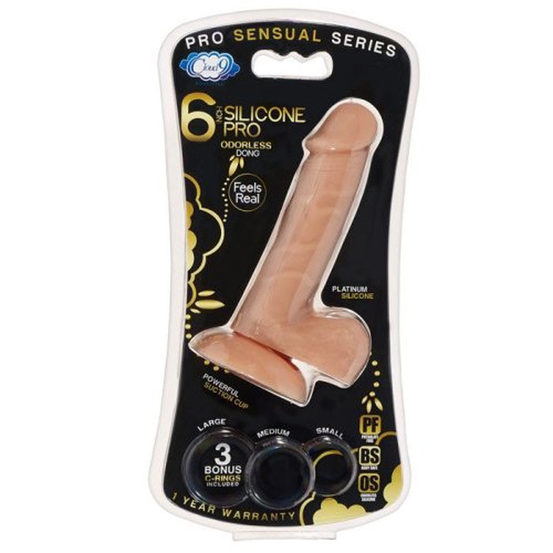 Cloud 9 Novelties Pro Sensual Premium Silicone Dong With 3 C Rings