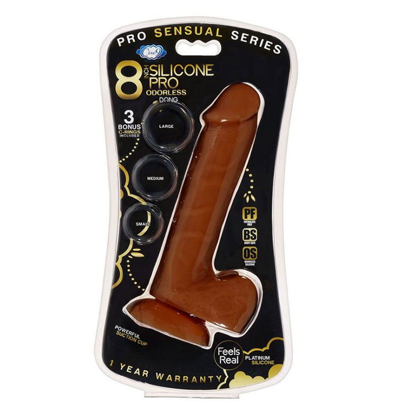 Cloud 9 Novelties Pro Sensual Premium Silicone Dong With 3 C Rings