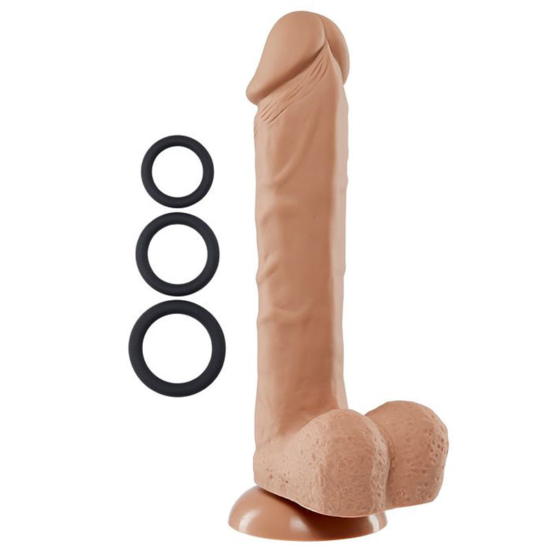 Cloud 9 Novelties Pro Sensual Premium Silicone Dong With 3 C Rings