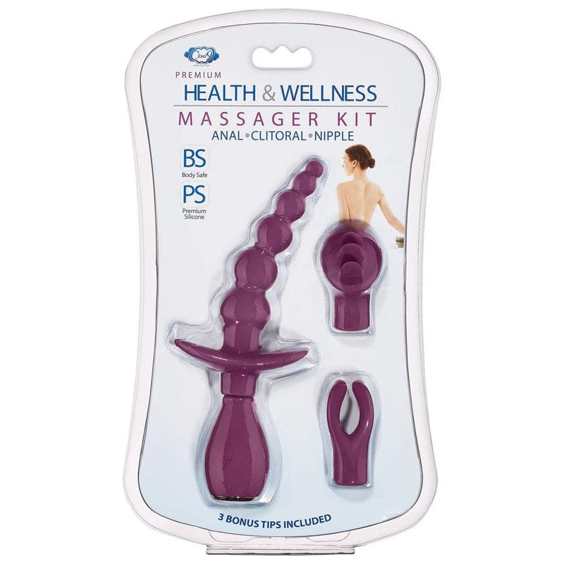 Cloud 9 Novelties Health &amp; Wellness Rechargeable Vibrator &amp; Tips