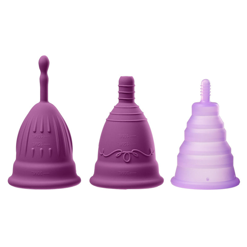 Cloud 9 Novelties Health &amp; Wellness Reusable Menstrual Cups 3 pack With Bonus Travel Cup