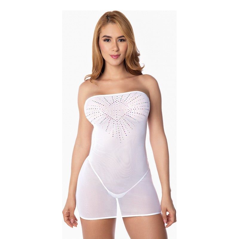 Candyland Crystal Mesh Contour Dress