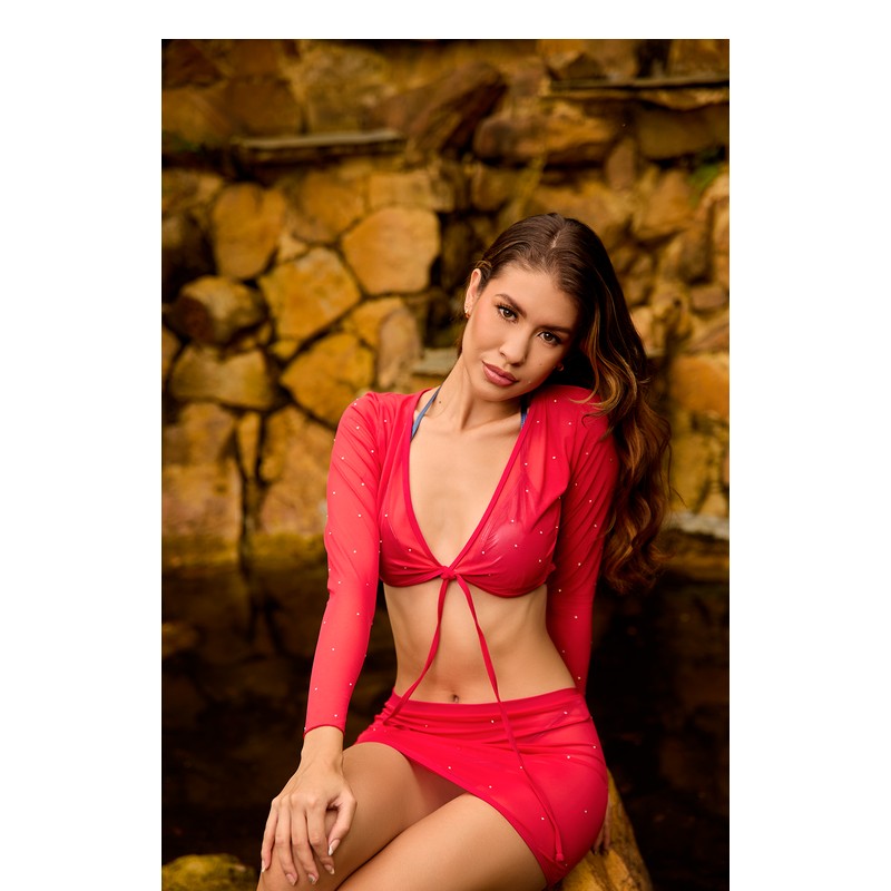 Candyland Crystal Mesh Shrug Set