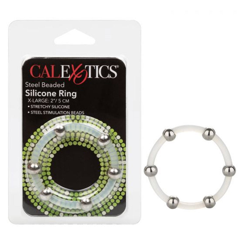 Steel Beaded Silicone Ring