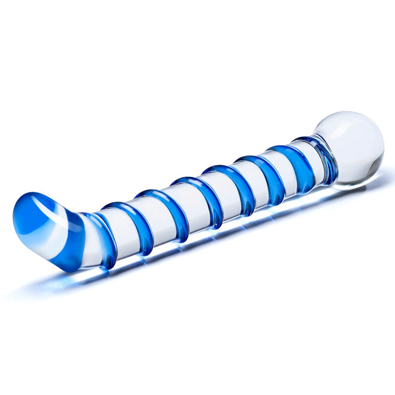 Mr. Swirly 6.5 Inch G-Spot Glass Dildo