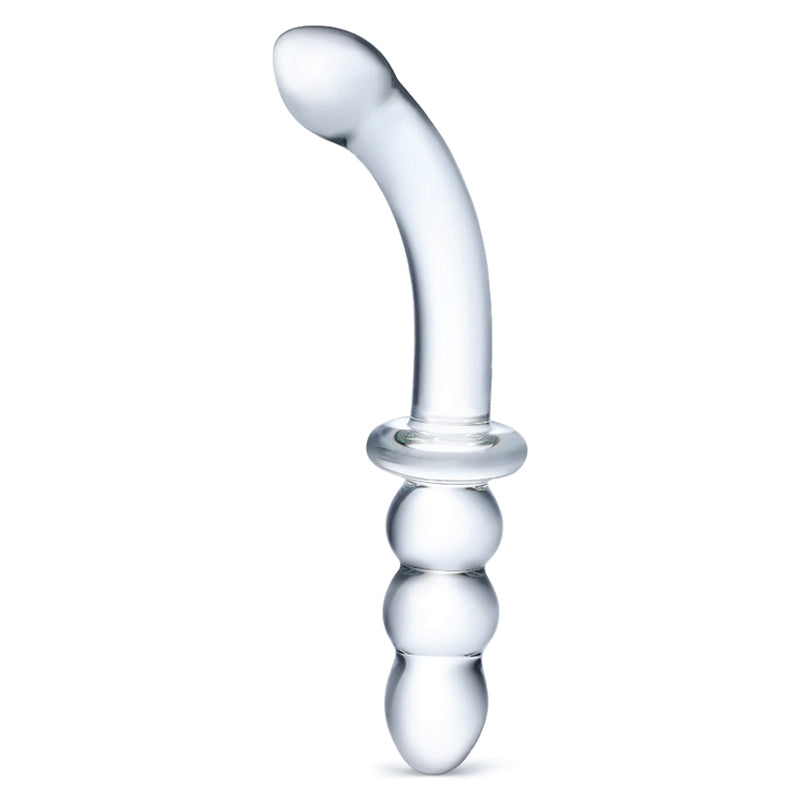 8 Inch Ribbed G-Spot Glass Dildo