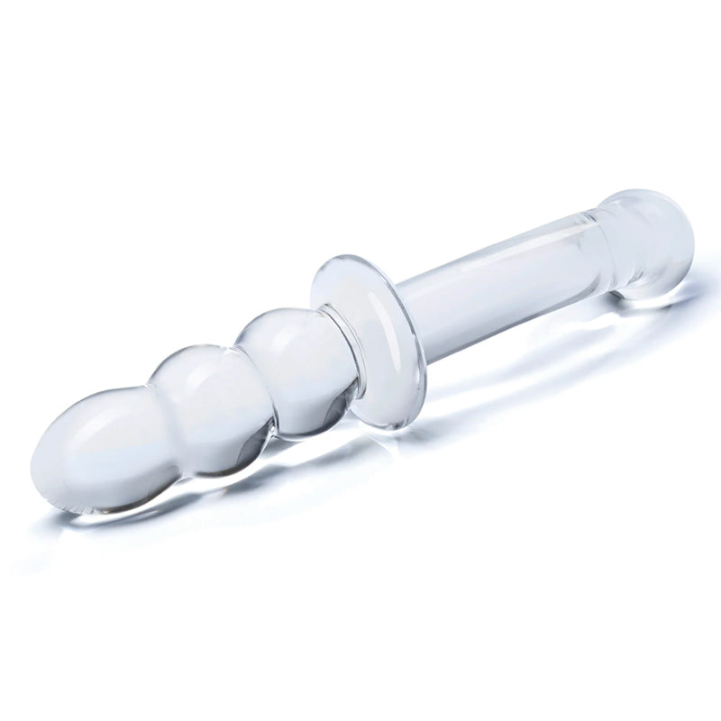 8 Inch Ribbed G-Spot Glass Dildo