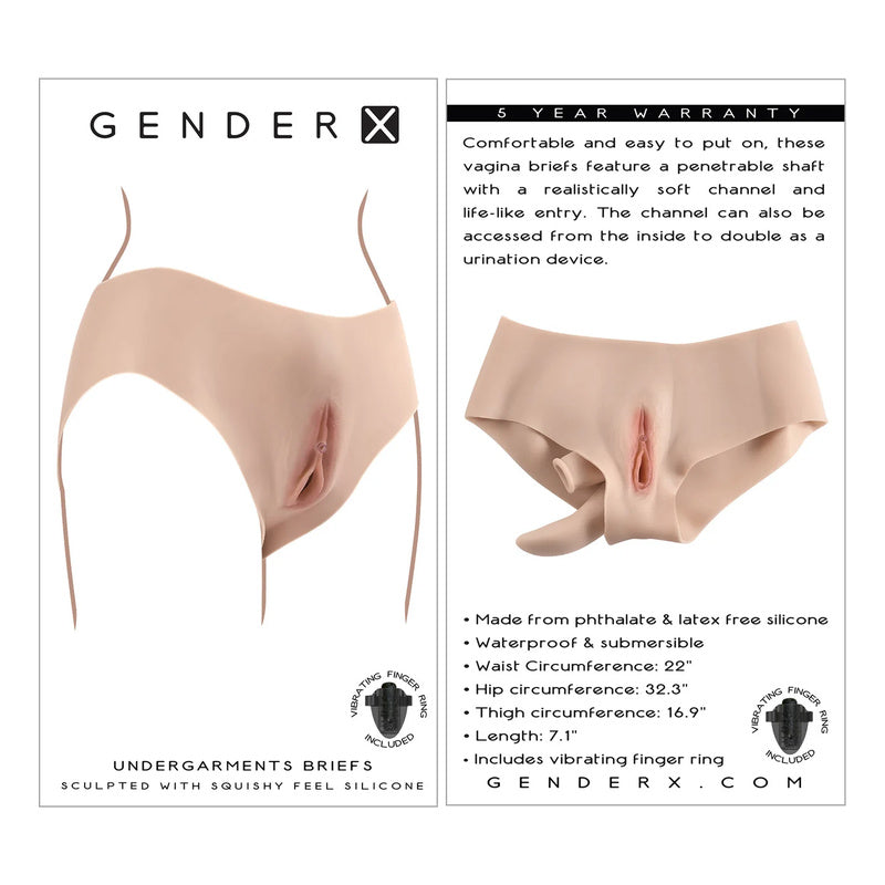 Gender X Undergarment Briefs with Penetrable Silicone Vagina