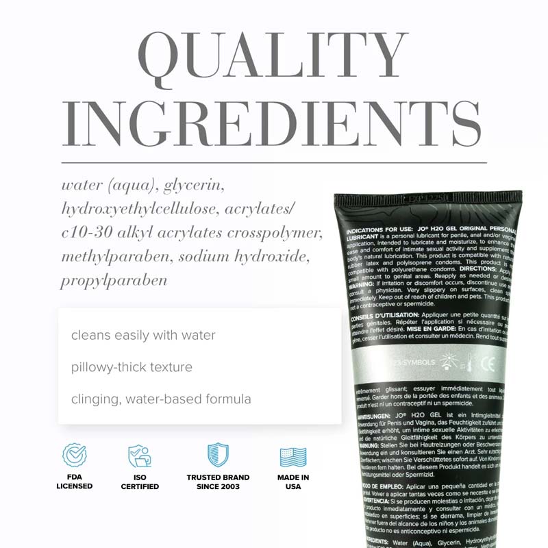 JO H2O Gel Original Lubricant