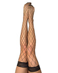 Kixies Michelle Large Diamond Fishnet Thigh Highs