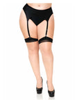 Leg Avenue - Two Toned Lycra Sheer Thigh High With Backseam And Cuban Heel