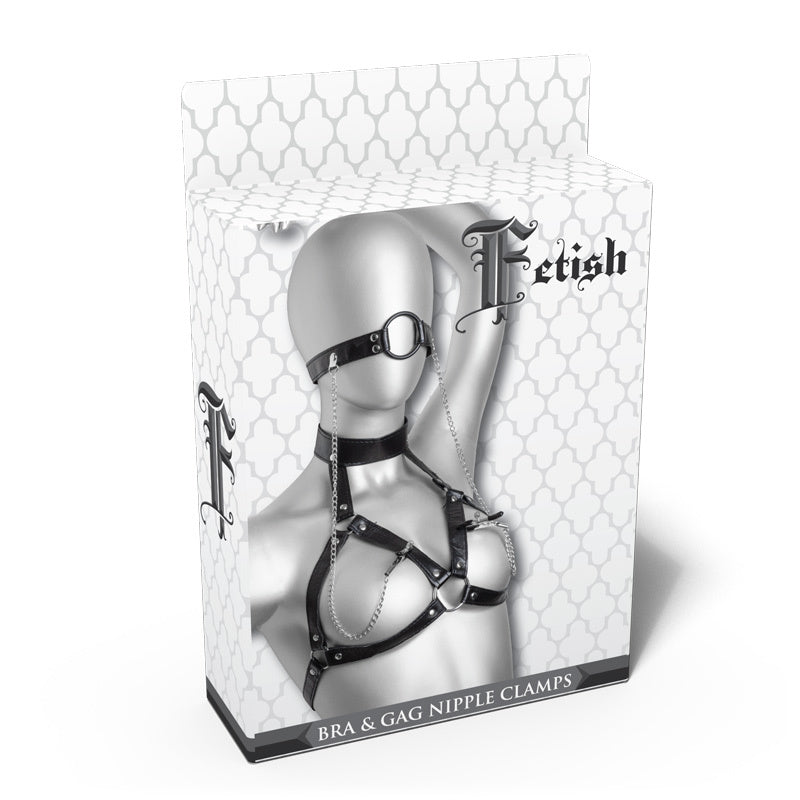 Fetish Bra &amp; Gag Nipple Clamps