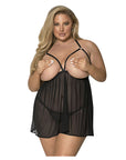 Sassy Cupless Baby Doll And Crotchless Panty Set
