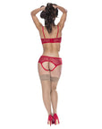 With Love Balconette Bra And Open Crotch Panty